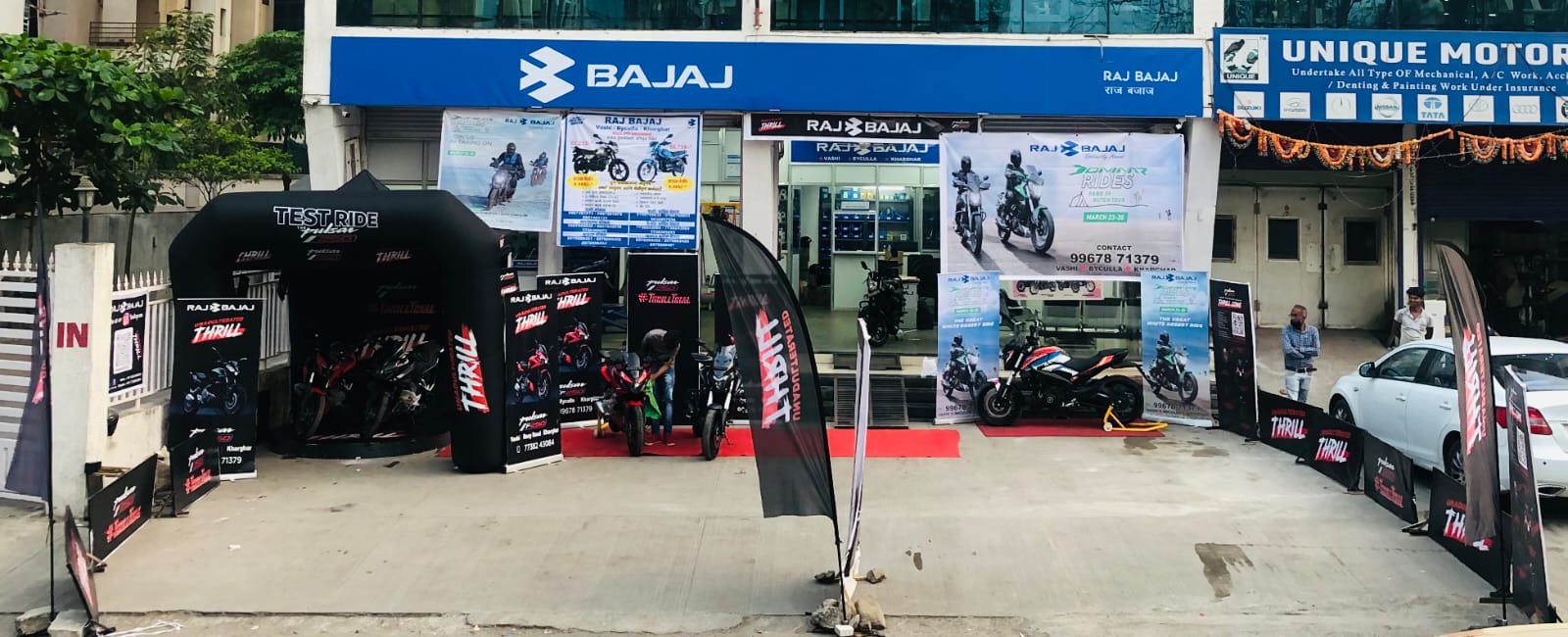 Raj Bajaj Kharghar workshop with test ride zone